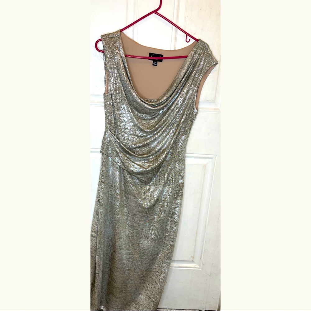 Metallic Silver long Gown